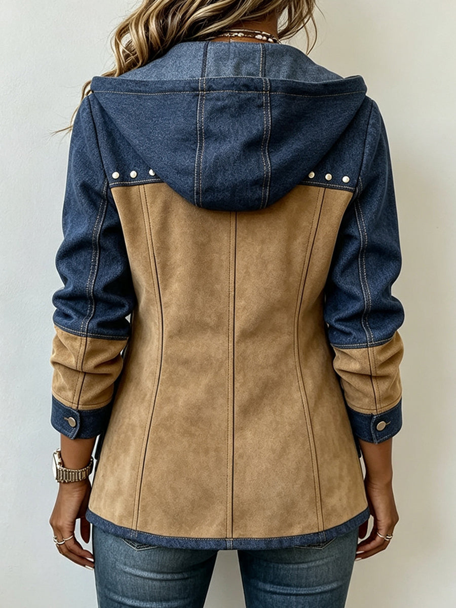 Margaret Color-Block Hooded Jacket