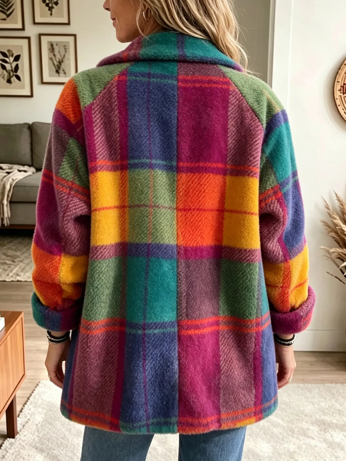 Jenna Multicolor Checkered Jacket