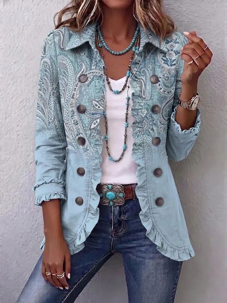 Lois Ruffled Denim Jacket