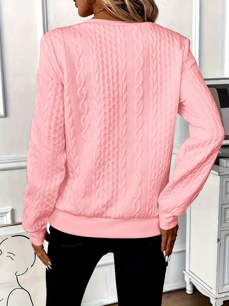 Juliette Cable-Knit Zip Sweater