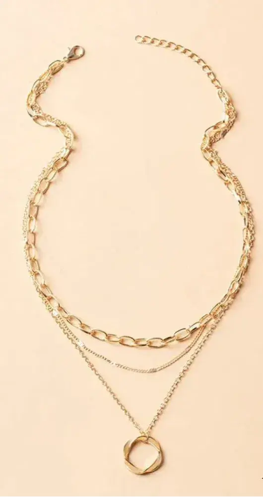 Maya Layered Circle Pendant Necklace